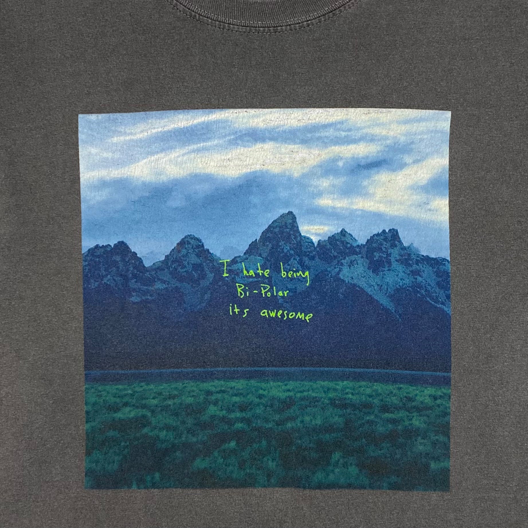 Ye 2018 Wyoming Album Artwork Long Sleeve in Washed Grey