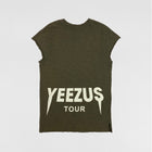 Yeezus Tour 2013 Black Friday Cut Off Tee In Olive By Virgil Abloh