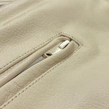 YZY SZN 5 Unreleased Leather Biker Jacket In Jupiter/Arctic