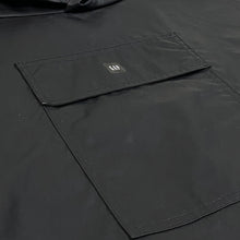 YGEBB 2022 Coated Cotton Hooded Anorak In Black