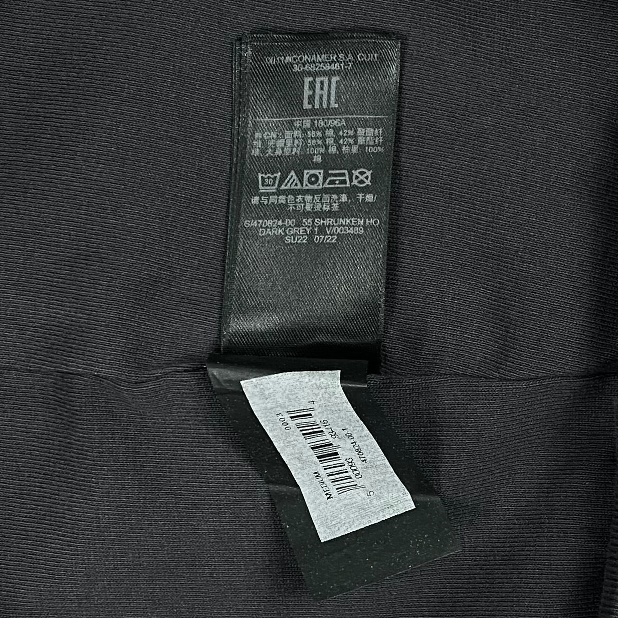 YGEBB 2022 Shrunken Logo Hoodie In Dark Grey