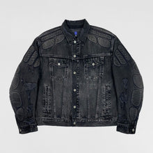 YGEBB 2022 Padded Denim Jacket In Washed Grey