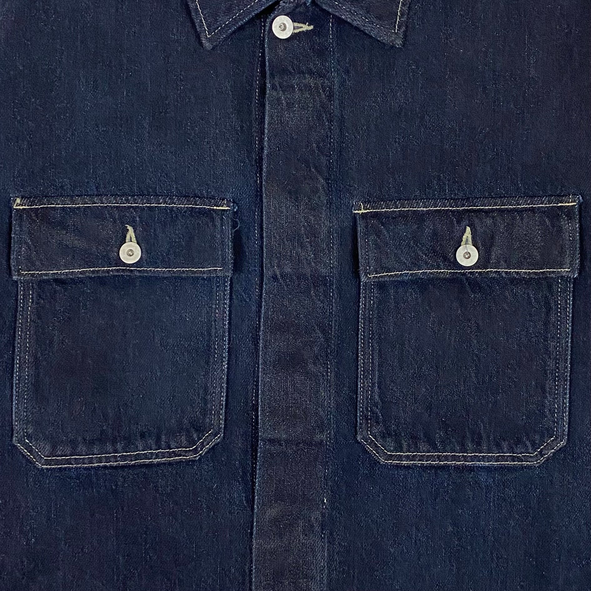 YZY SZN 6 Unreleased Sample Work Shirt In Denim