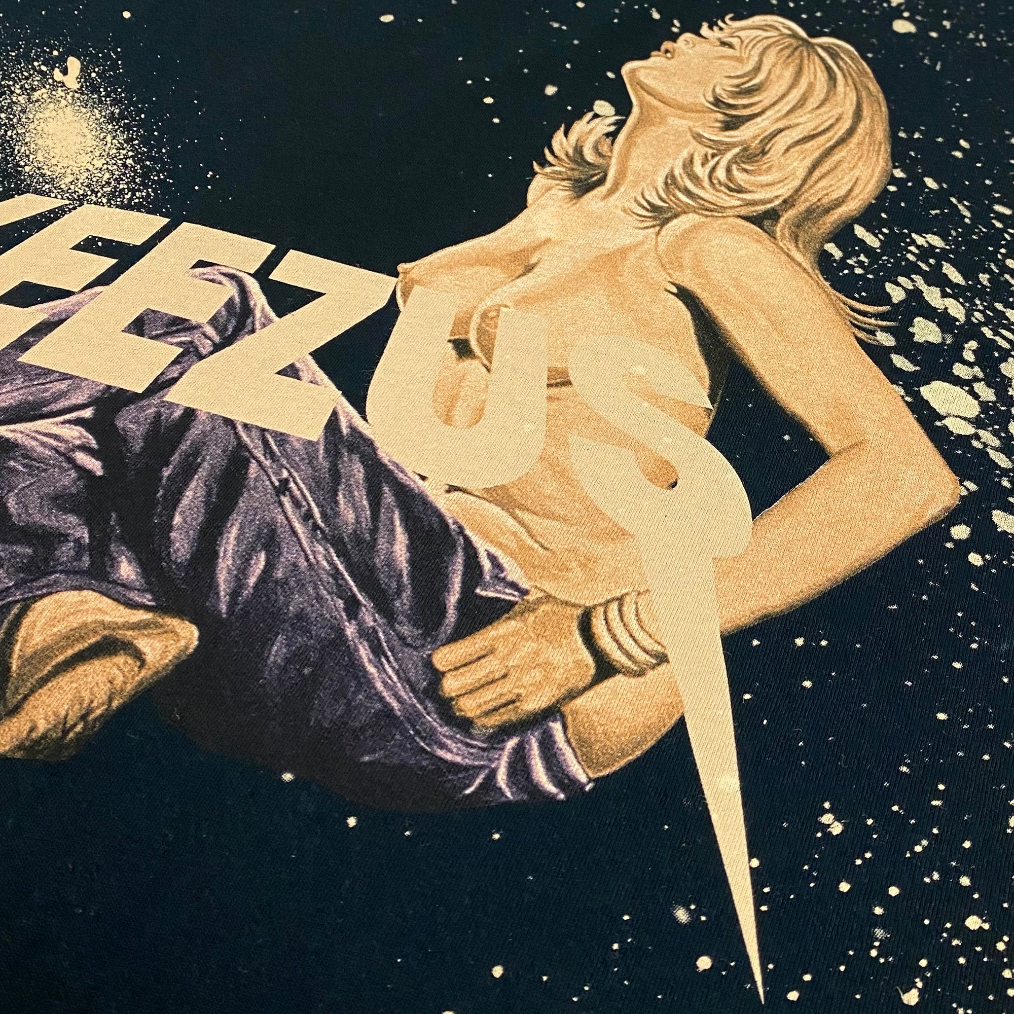 Yeezus Tour 2014 Las Vegas Tee In Bleach Splatter