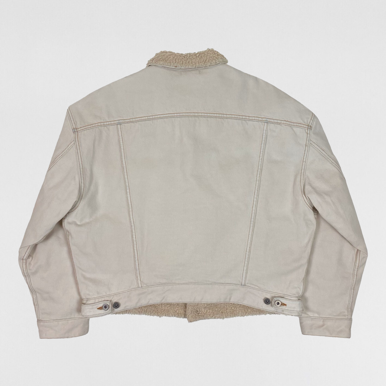 YZY SZN 5 Sherpa Denim Jacket In Bleach