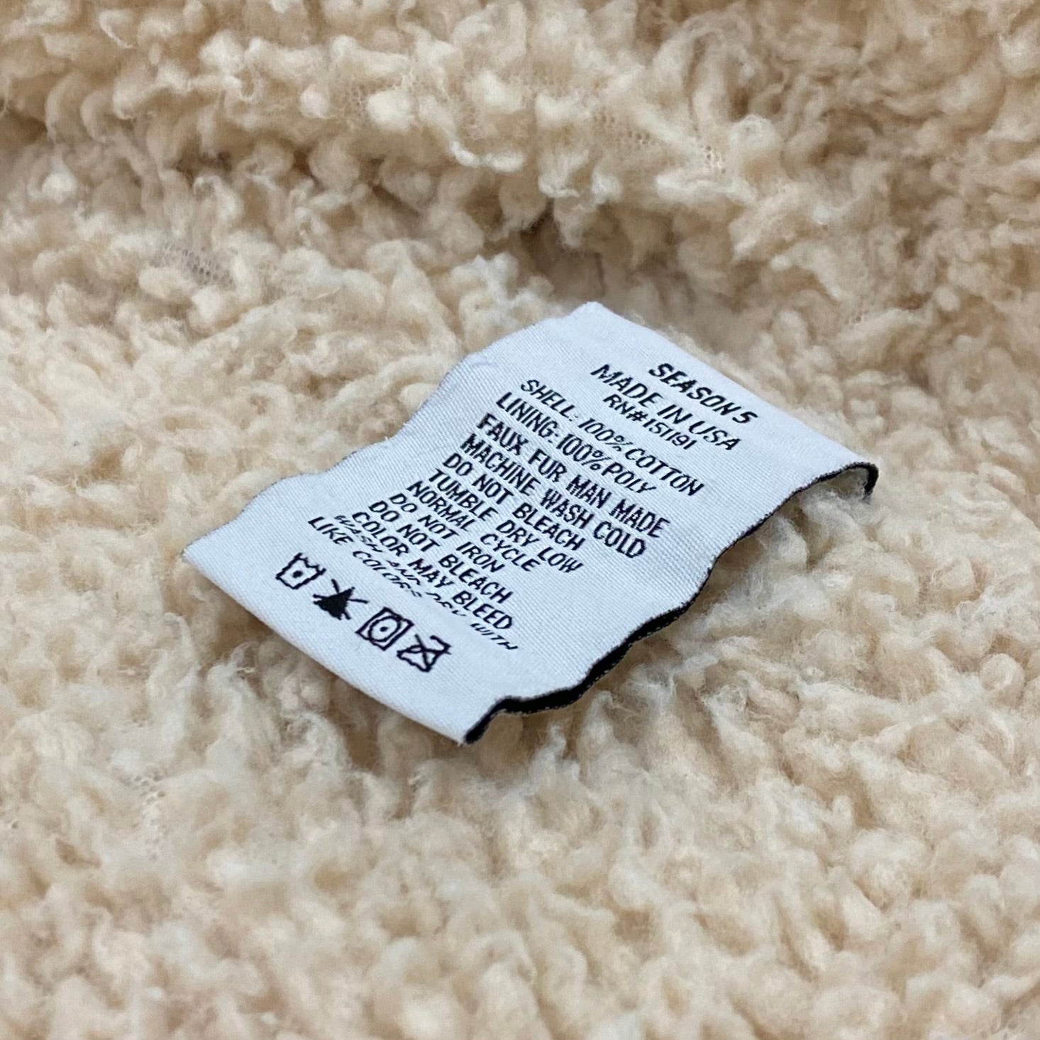 YZY SZN 5 Sherpa Denim Jacket In Bleach