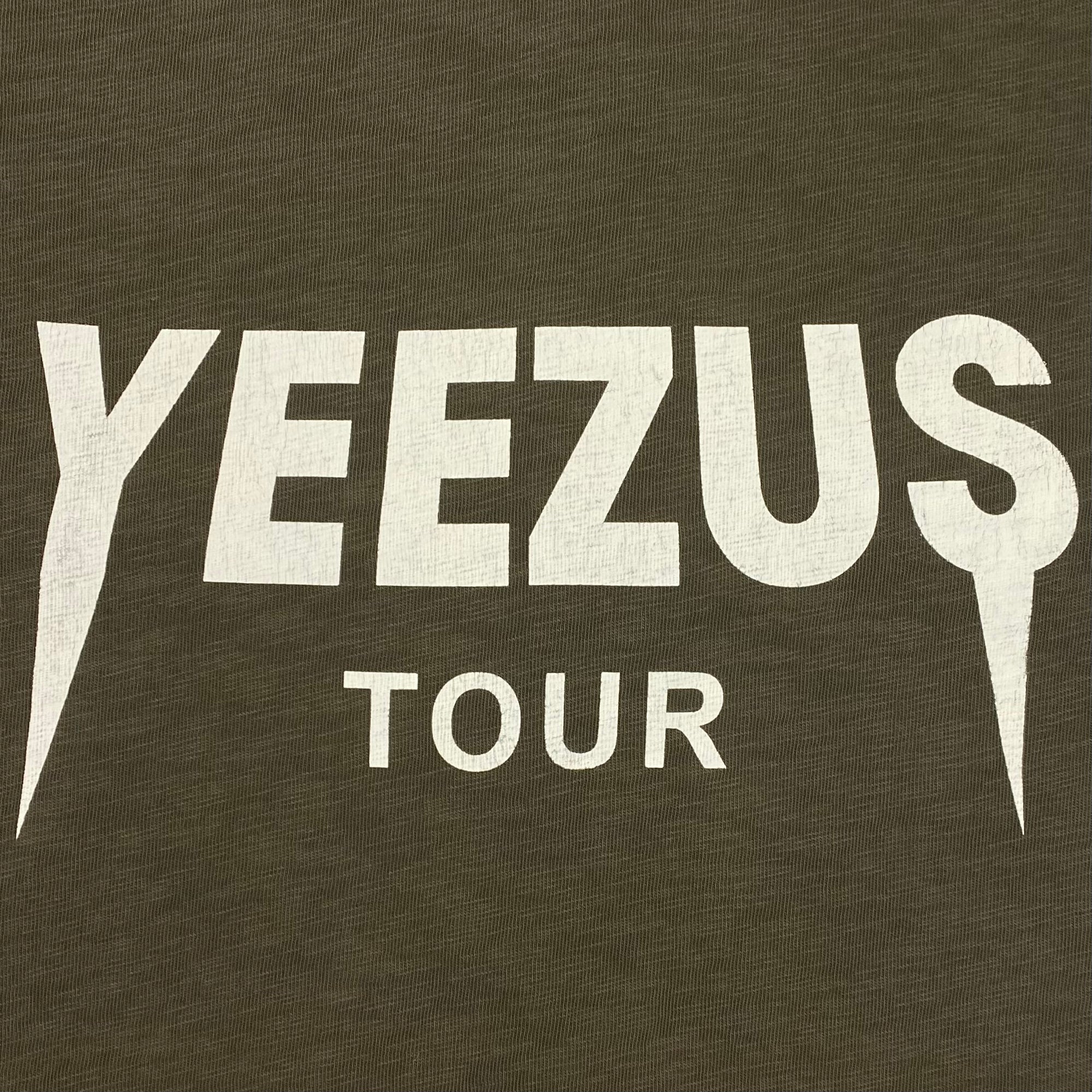 Yeezus Tour 2013 Black Friday Cut Off Tee In Olive By Virgil Abloh