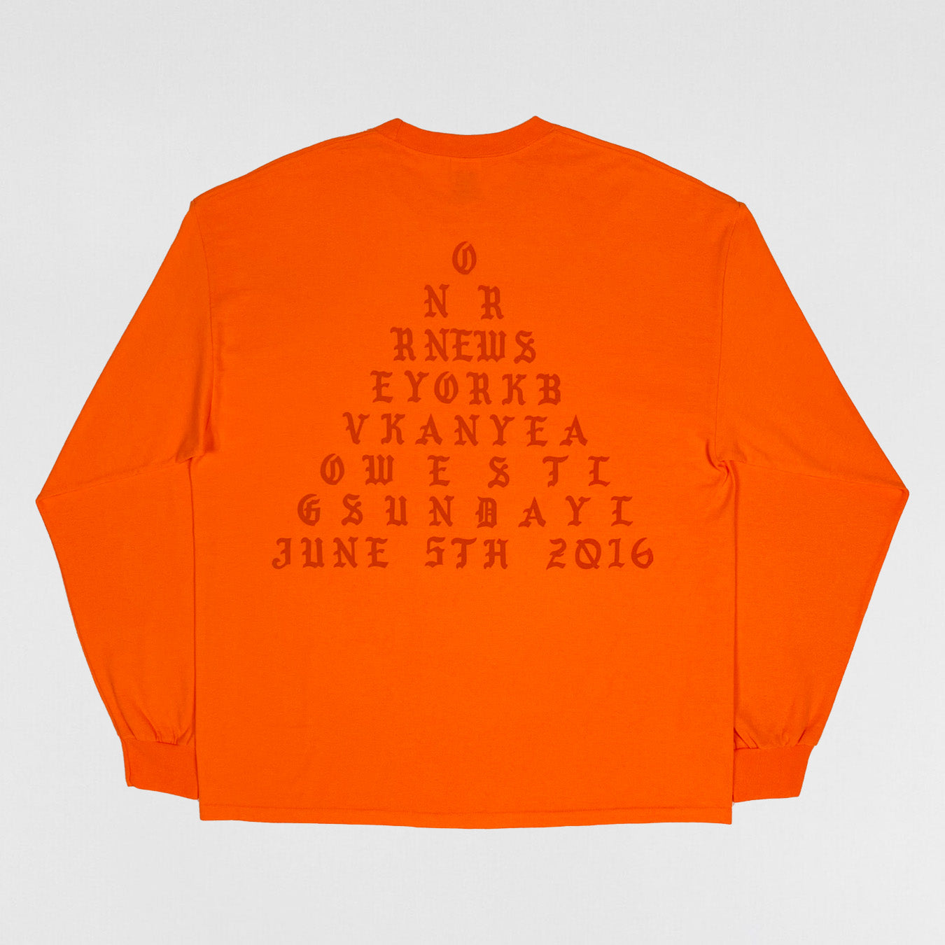 TLOP 2016 Cancelled Governor's Ball Long Sleeve In Orange