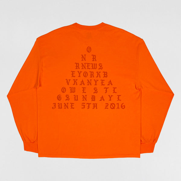 TLOP 2016 Cancelled Governor's Ball Long Sleeve In Orange