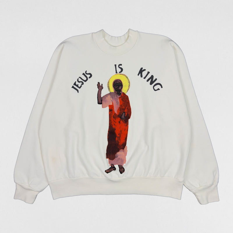 JIK 2019 Portrait Crewneck In White