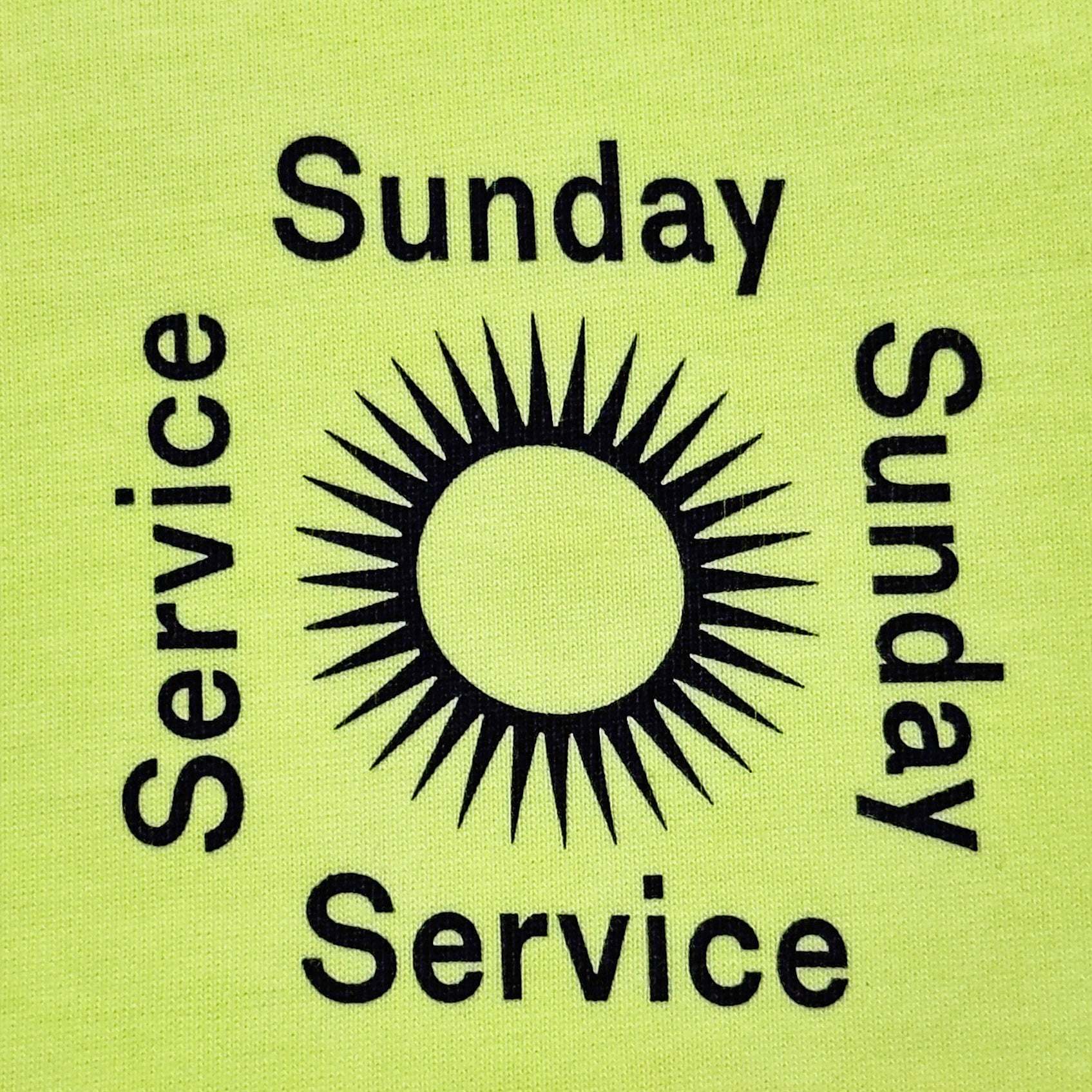 JIK 2019 Unreleased Sunday Service Tee In Frozen Yellow