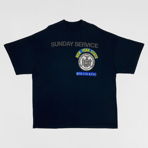 YZY SZN 7 Jesus Is King New York LP Tee In Navy
