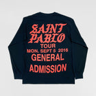 TLOP 2016 Saint Pablo Tour 'General Admission' Long Sleeve In Black