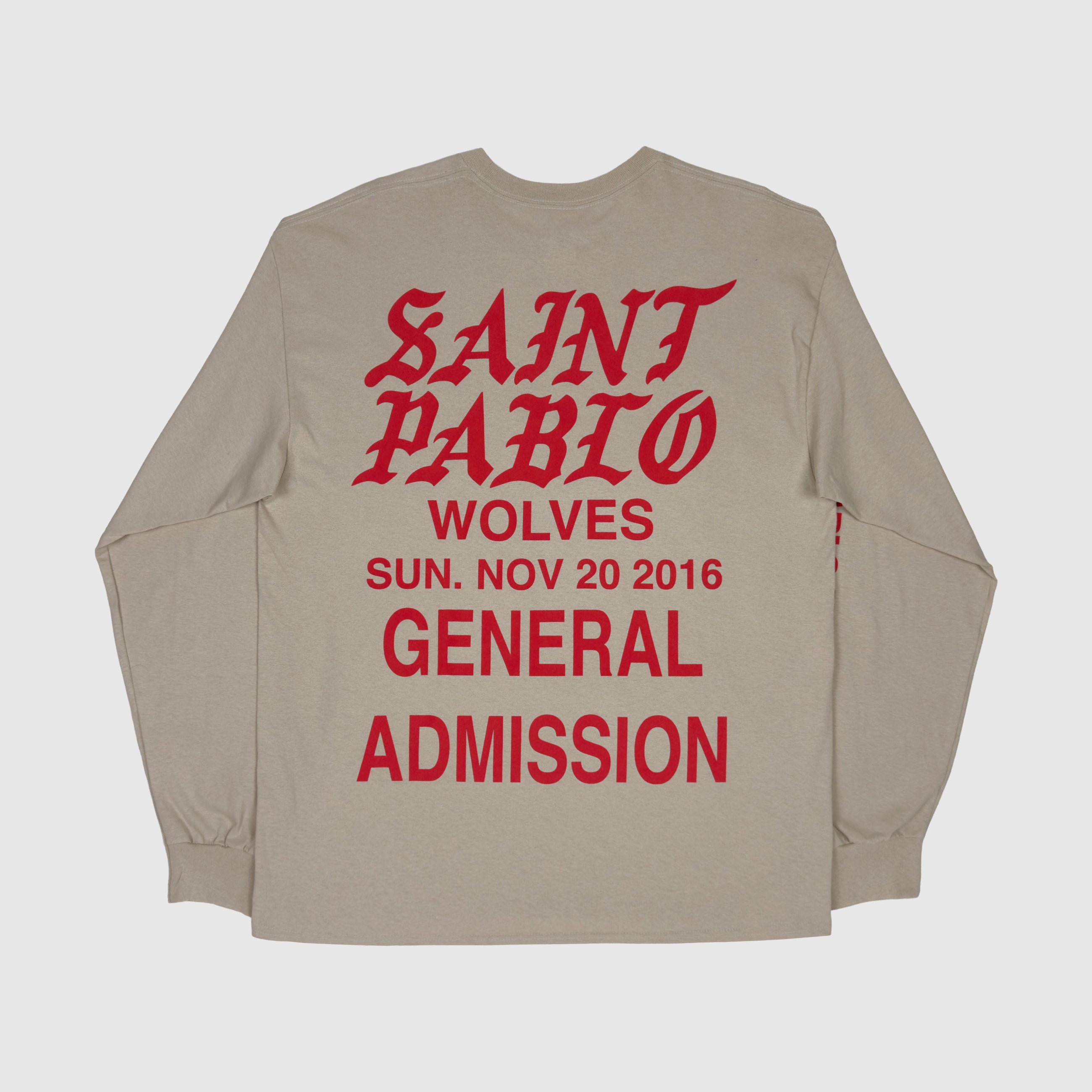 TLOP 2016 Saint Pablo Wolves Long Sleeve In Sand
