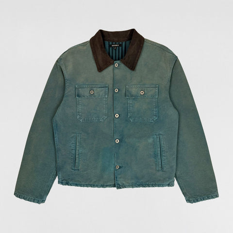 YZY SZN 6 Flannel Lined Canvas Jacket In Glacier