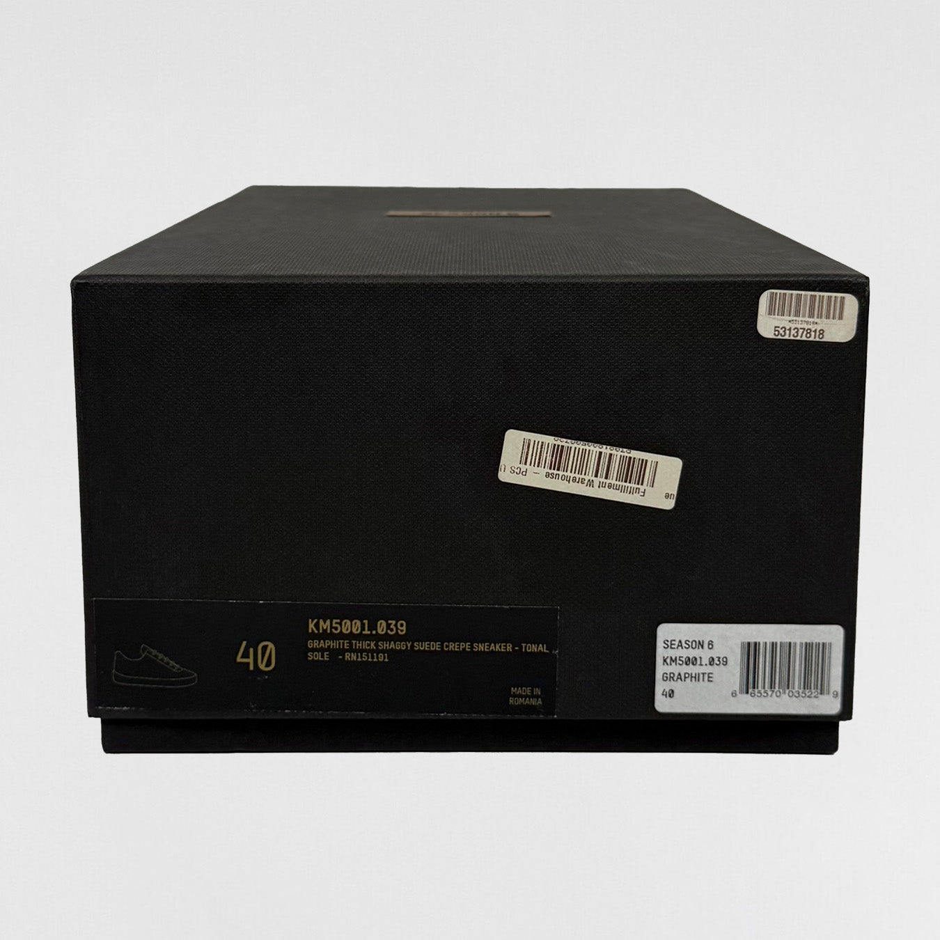 YZY SZN 6 Crepe Sneaker In Suede Black