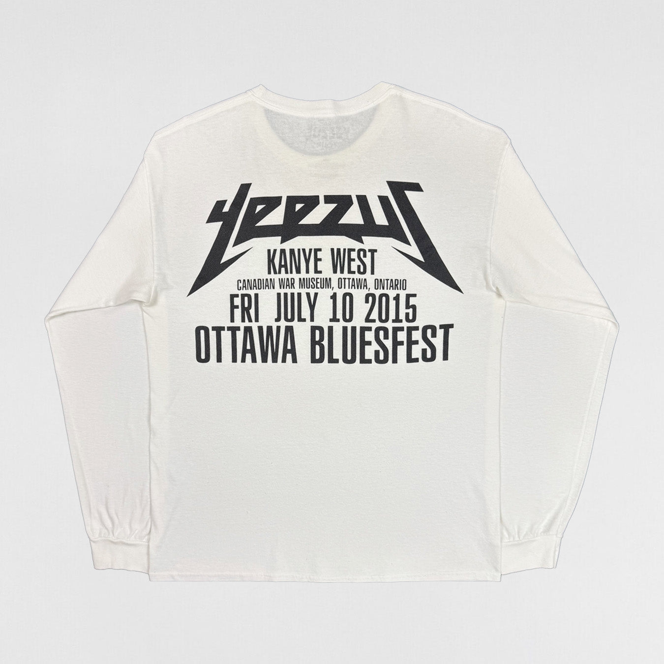 Yeezus Tour 2015 Ottawa Bluefest Logo Long Sleeve