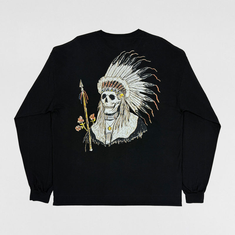 Yeezus 2015 Unreleased Native Skull Long Sleeve By Wes Lang