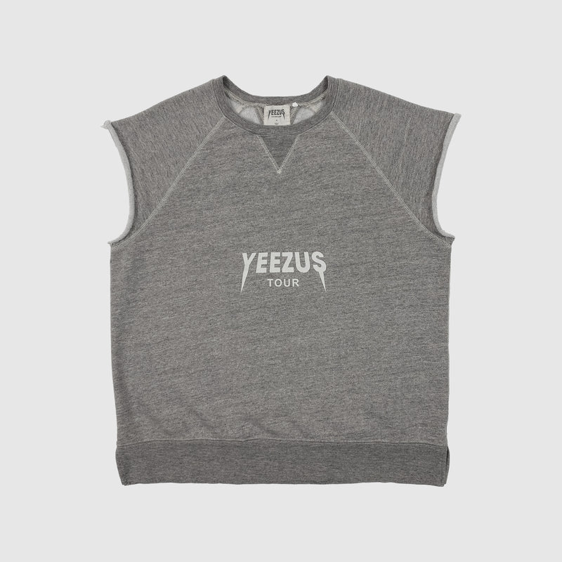 Yeezus Tour 2013 Cut Off Crewneck In Heather Grey