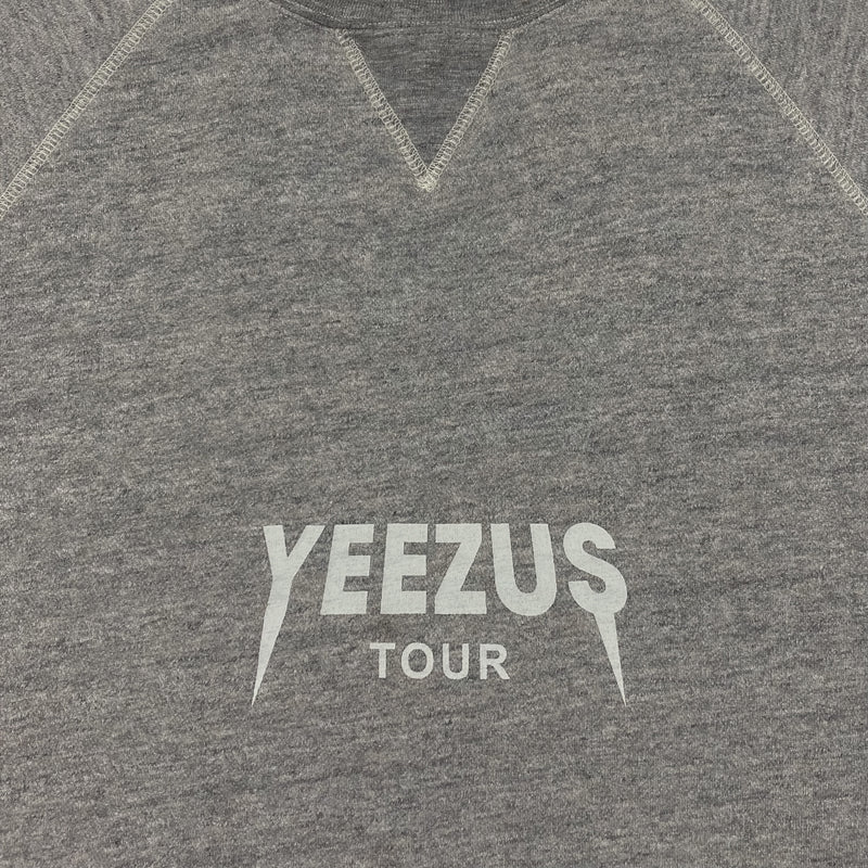 Yeezus Tour 2013 Cut Off Crewneck In Heather Grey