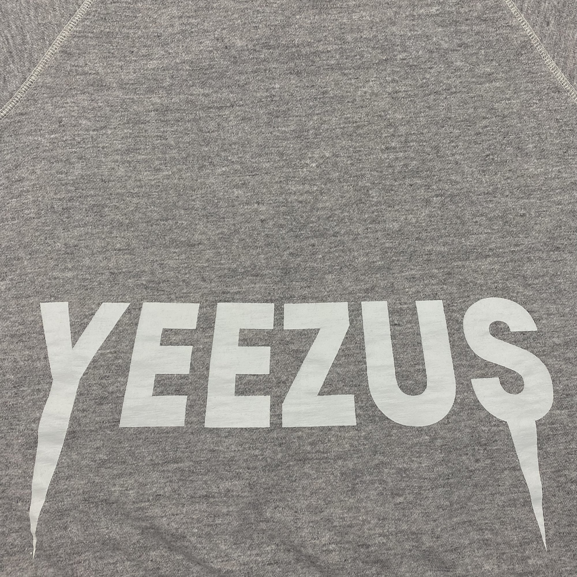 Yeezus Tour 2013 Cut Off Crewneck In Heather Grey
