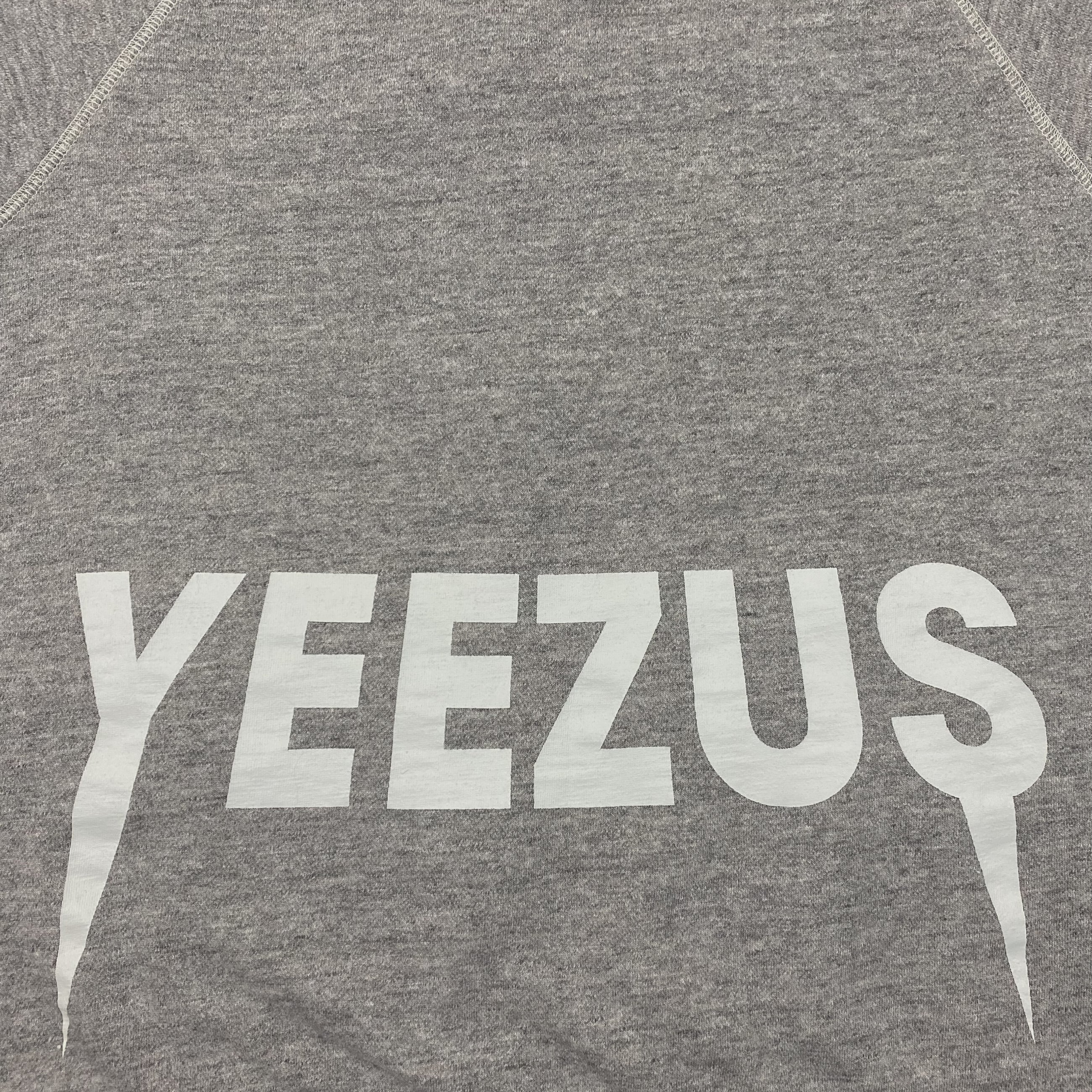 Yeezus Tour 2013 Cut Off Crewneck In Heather Grey
