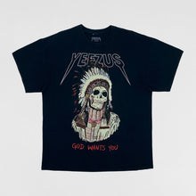 Yeezus Tour 2013 OG Native Skull Tee In Black By Wes Lang
