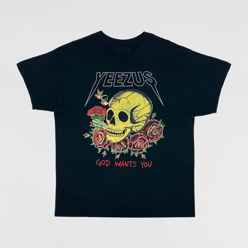 Yeezus Tour 2013 OG Skull & Roses Tee By Wes Lang