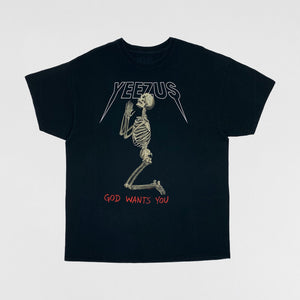 Yeezus Tour 2013 OG Skeleton Prayer Tee By Wes Lang