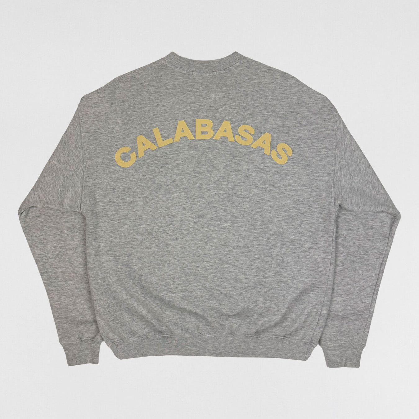 YZY SZN 5 Embroidered Calabasas Crewneck In Heather Grey