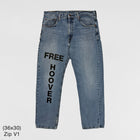YZY 2021 Vintage 'Free Hoover' Levi's Denim In Indigo Wash