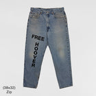 YZY 2021 Vintage 'Free Hoover' Levi's Denim In Indigo Wash