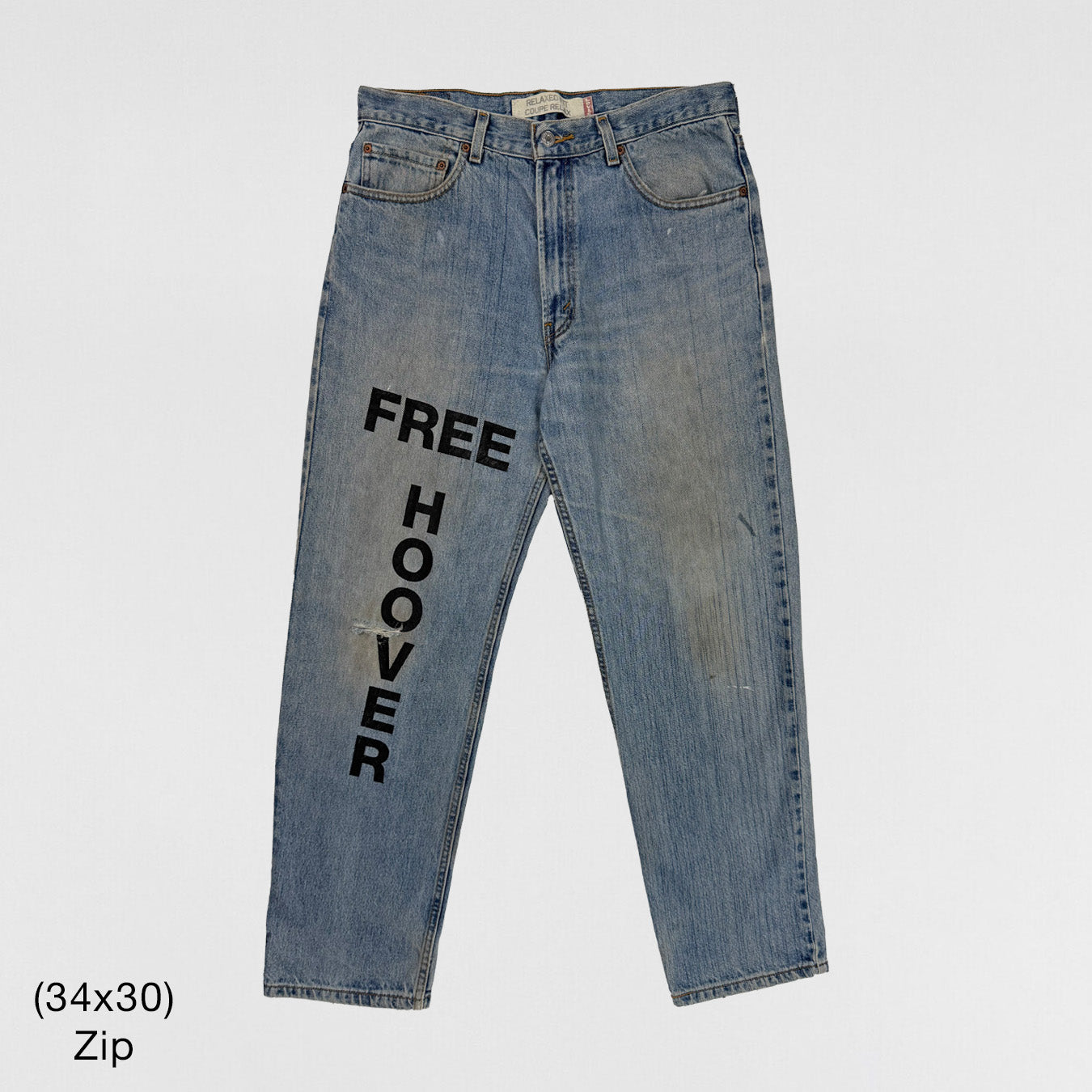 YZY 2021 Vintage 'Free Hoover' Levi's Denim In Indigo Wash