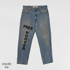 YZY 2021 Vintage 'Free Hoover' Levi's Denim In Indigo Wash