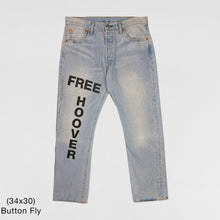 YZY 2021 Vintage 'Free Hoover' Levi's Denim In Light Wash