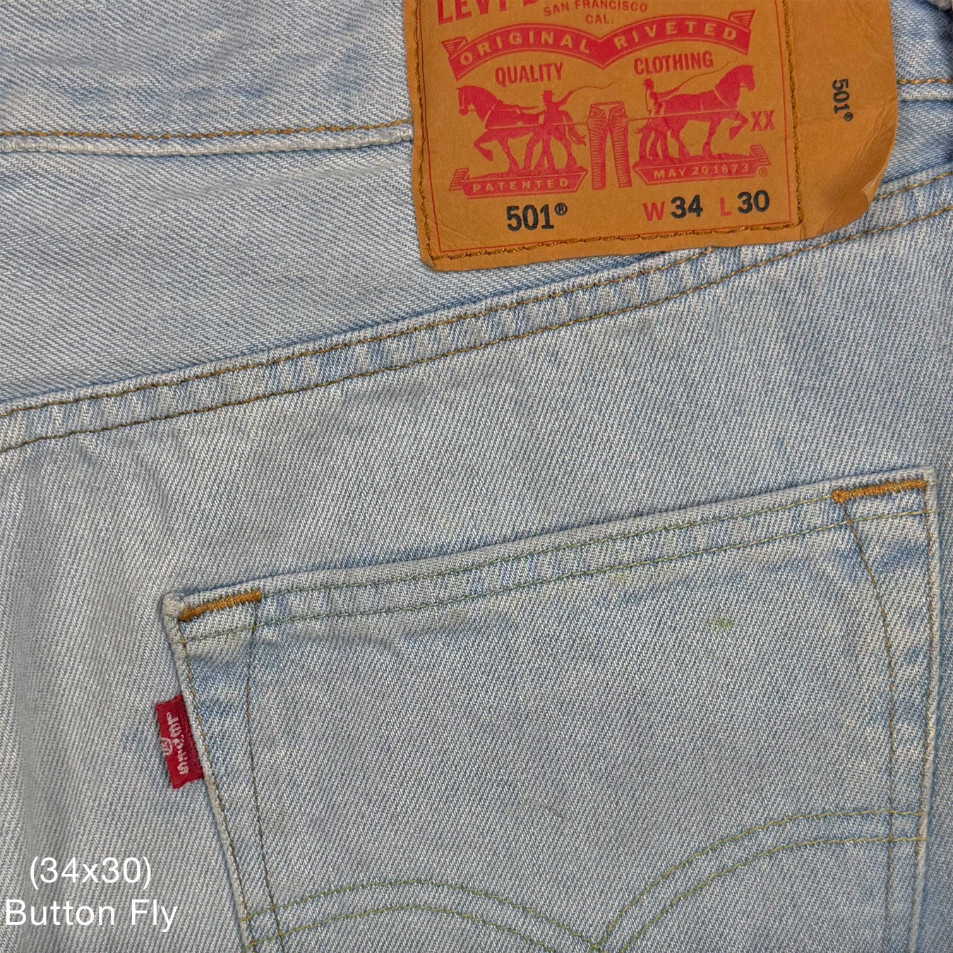 YZY 2021 Vintage 'Free Hoover' Levi's Denim In Light Wash