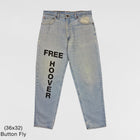 YZY 2021 Vintage 'Free Hoover' Levi's Denim In Light Wash