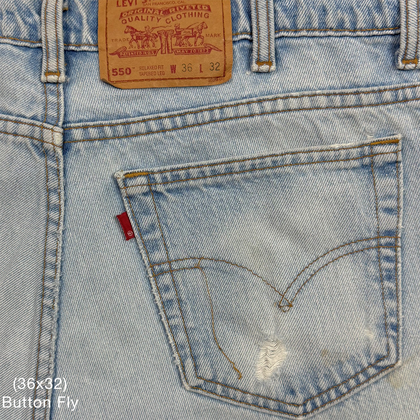 YZY 2021 Vintage 'Free Hoover' Levi's Denim In Light Wash