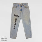 YZY 2021 Vintage 'Free Hoover' Levi's Denim In Light Wash