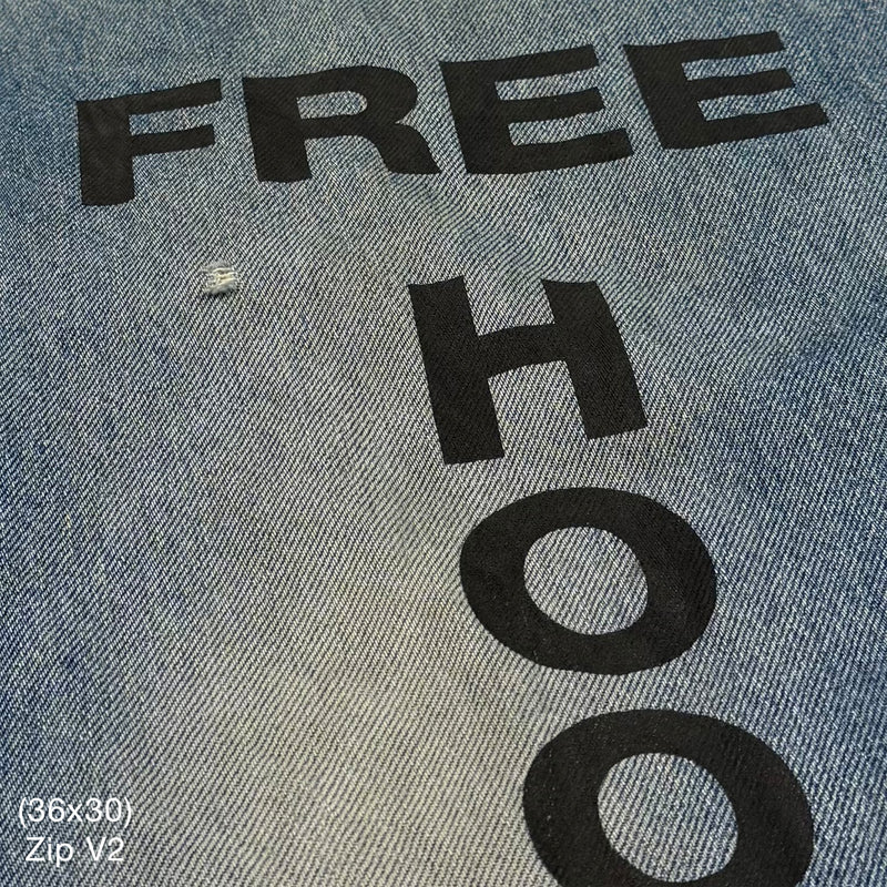 YZY 2021 Vintage 'Free Hoover' Levi's Denim In Indigo Wash