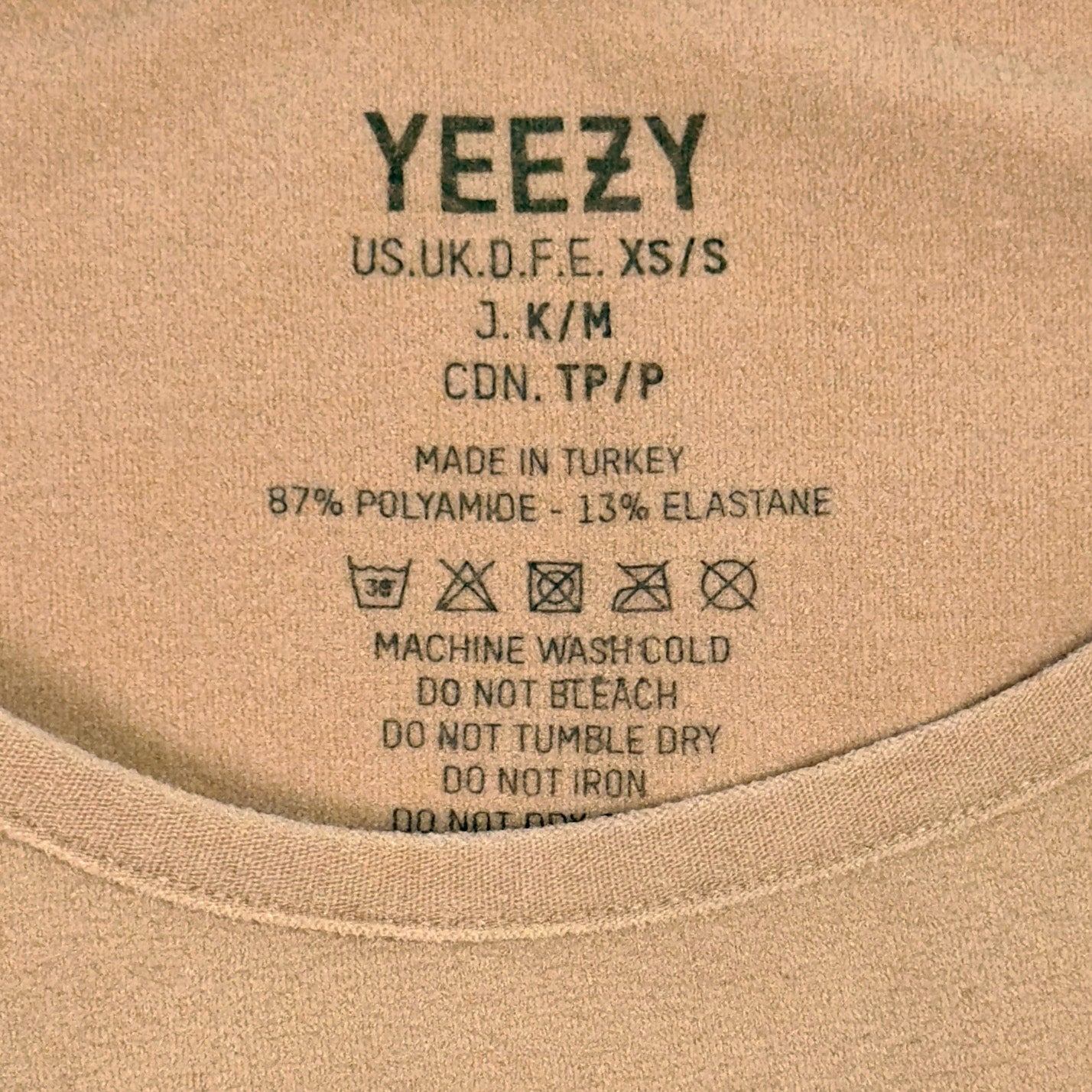 YZY SZN 2 Long Sleeve Bodysuit In Sand