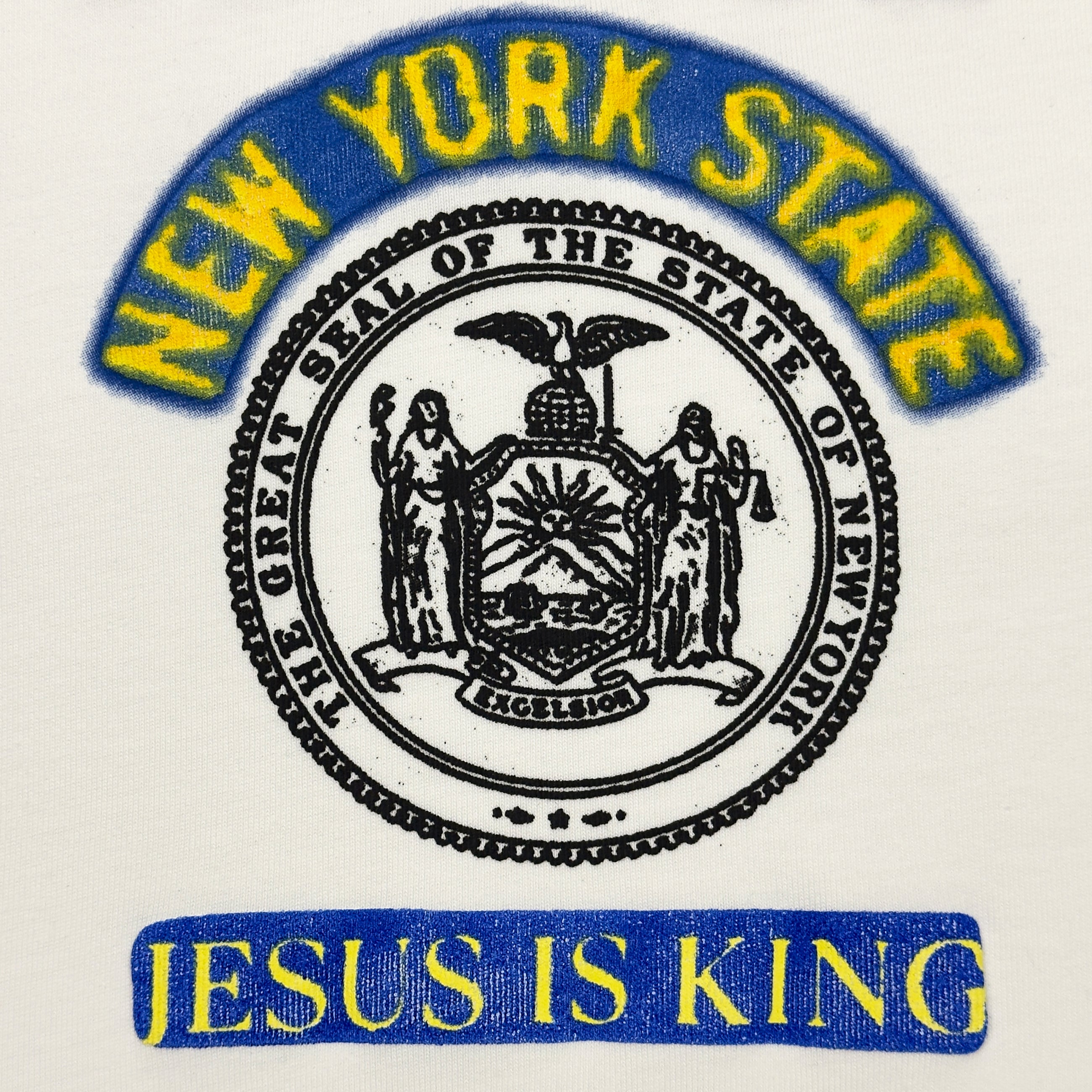 YZY SZN 7 Jesus Is King New York LP Tee In White