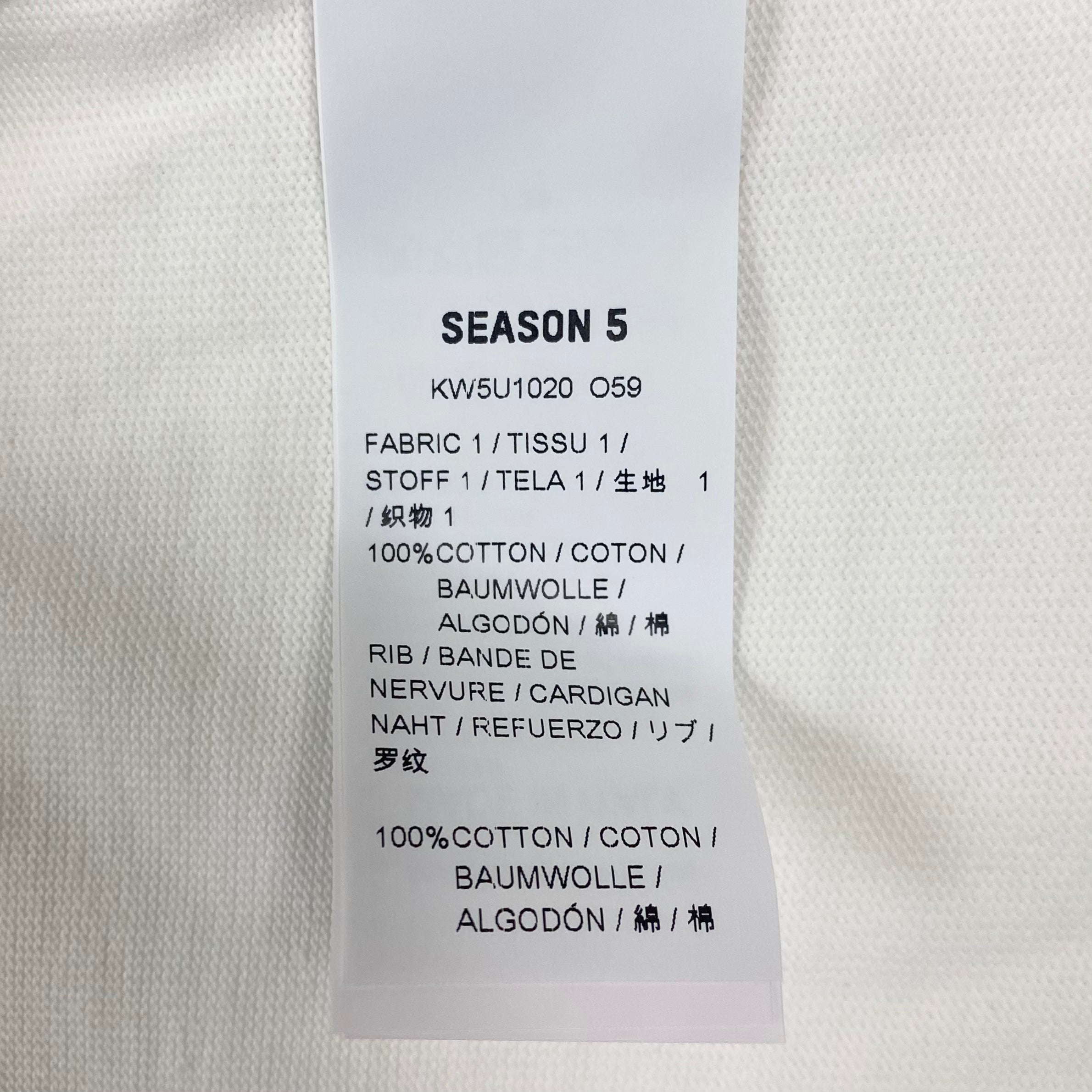 YZY SZN 5 Oversized Sample Tee In White