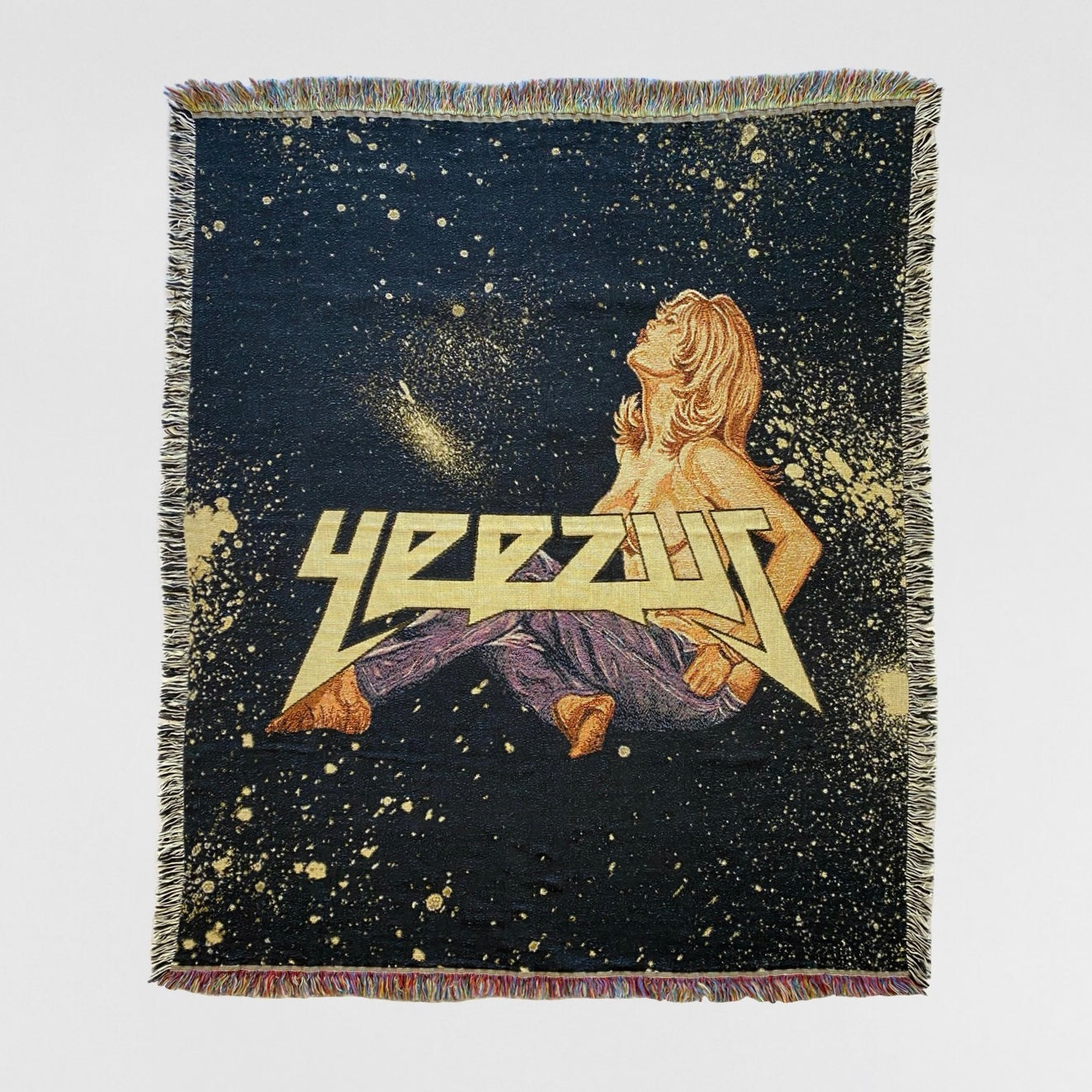 Yeezus 2015 Unreleased Splatter Woven Blanket By Wes Lang