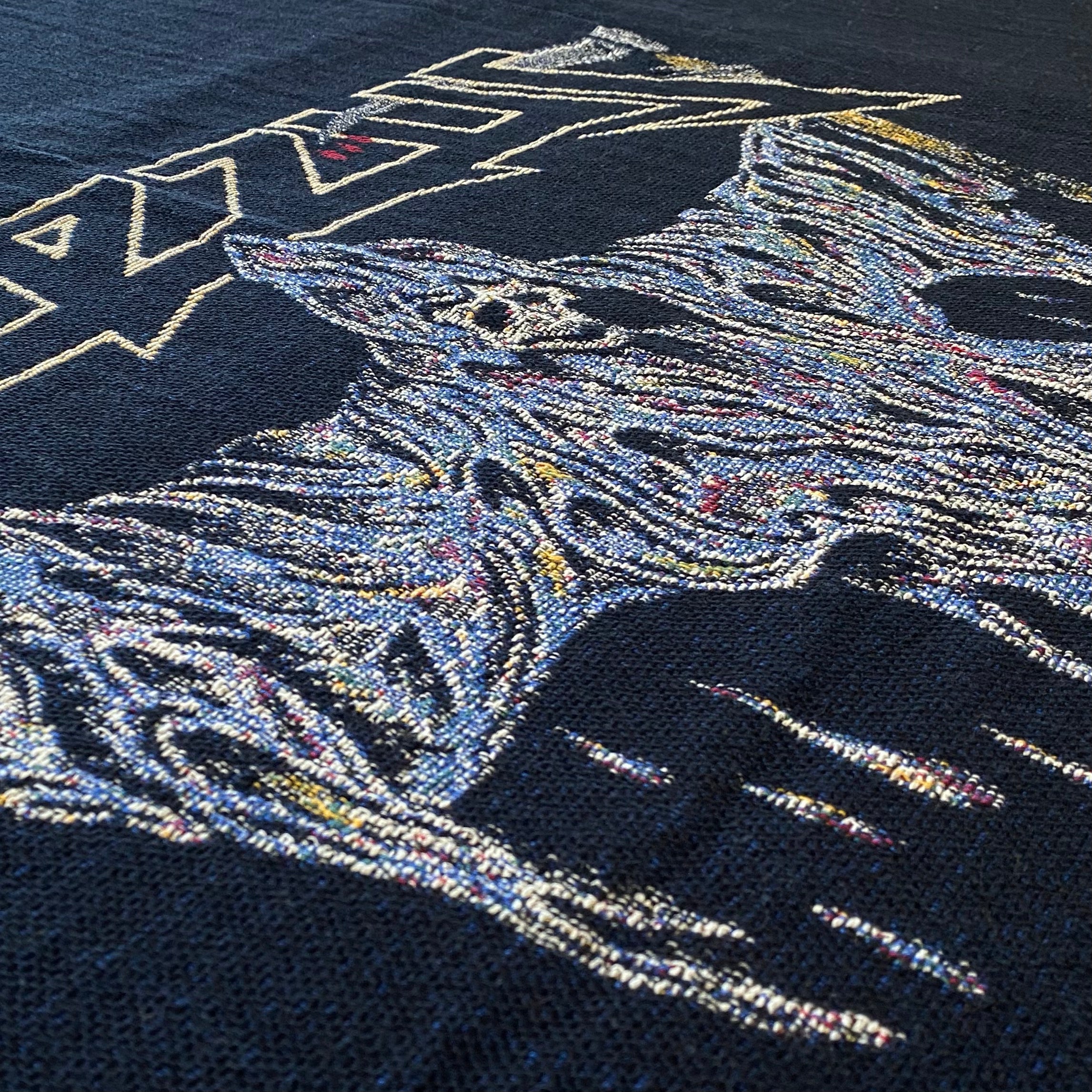 Yeezus 2015 Unreleased Flying Reaper Woven Blanket By Wes Lang