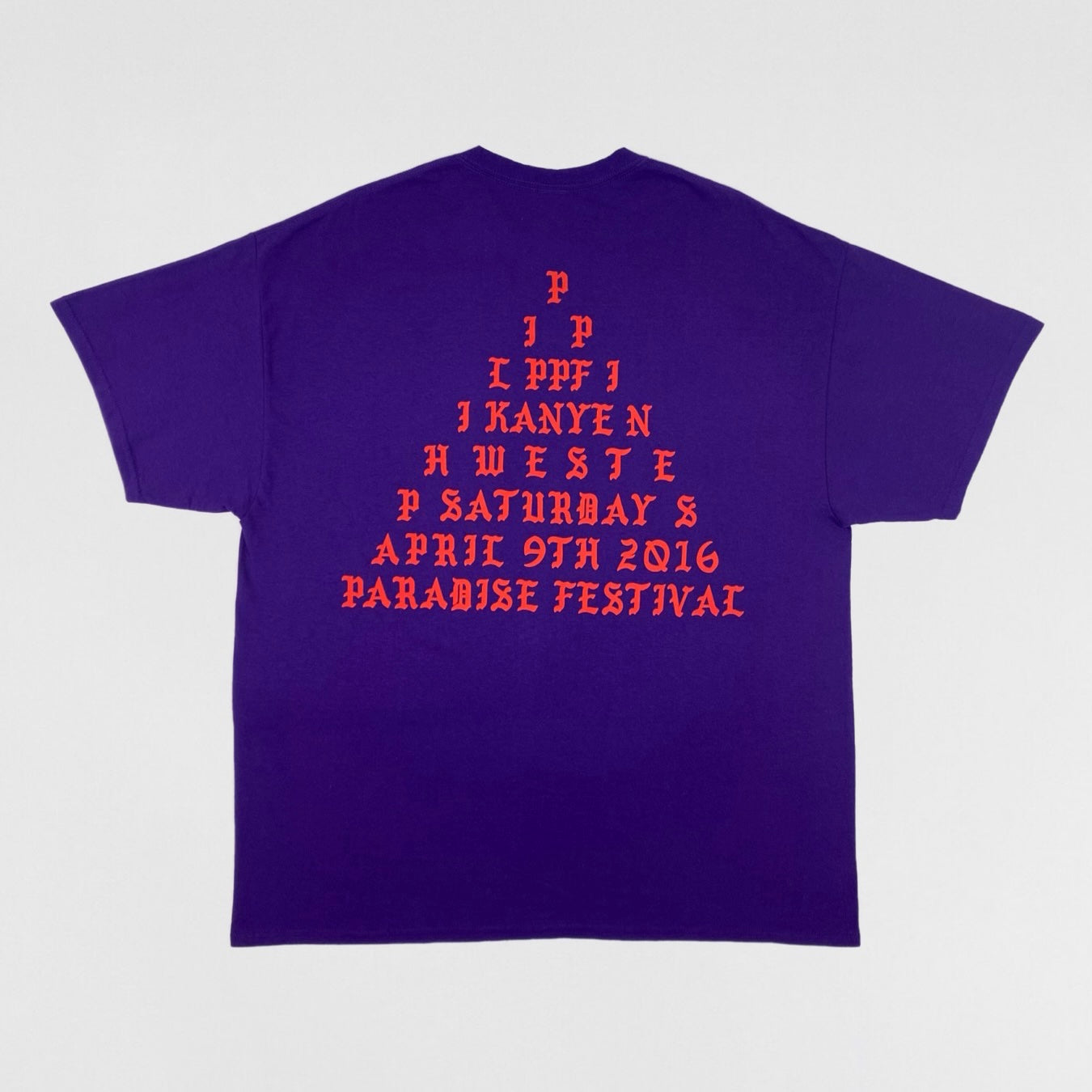 TLOP 2016 Paradise Fesitval ‘I Feel Like Pablo’ Tee In Purple