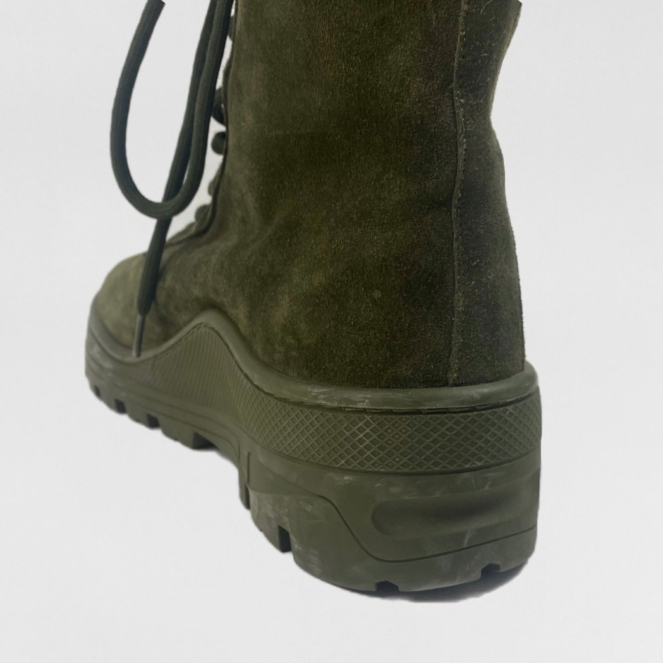 YZY SZN 6 Suede Combat Boots In Military