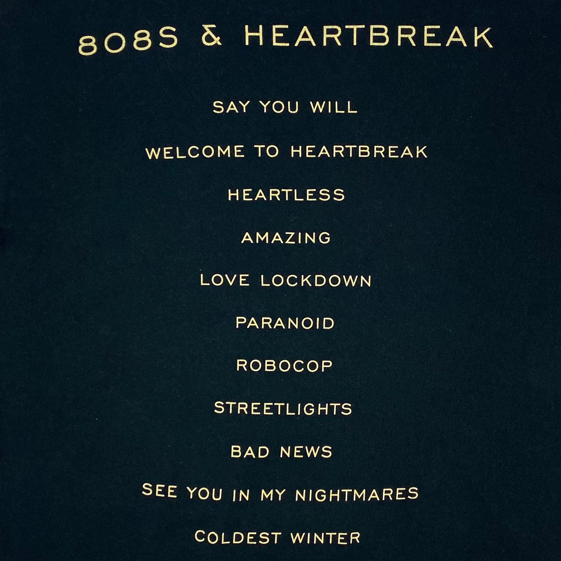 808’s & Heartbreak 2015 Hollywood Bowl Long Sleeve In Black