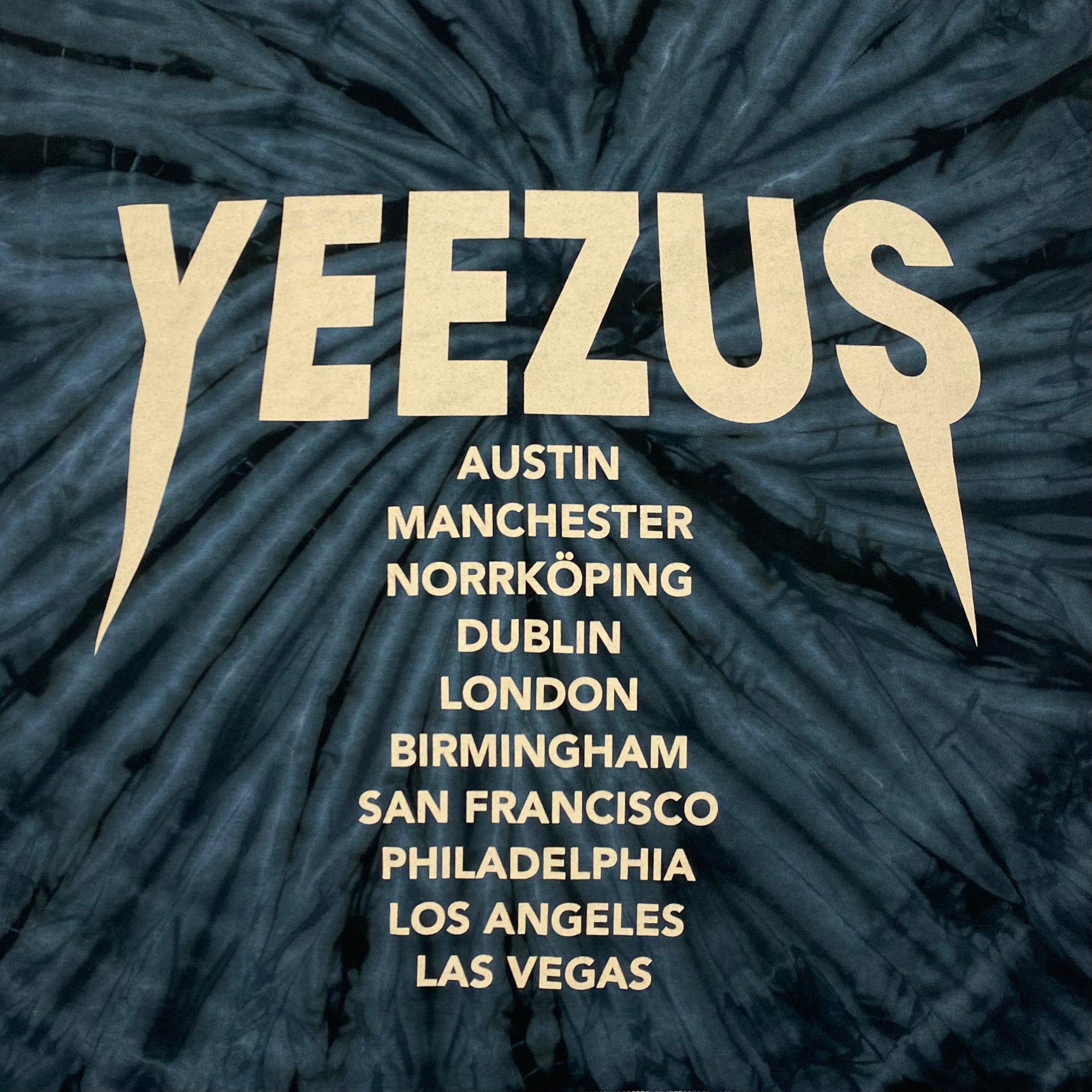 Yeezus Tour 2014 Outside Lands Tie Dye Tee By Virgil Abloh