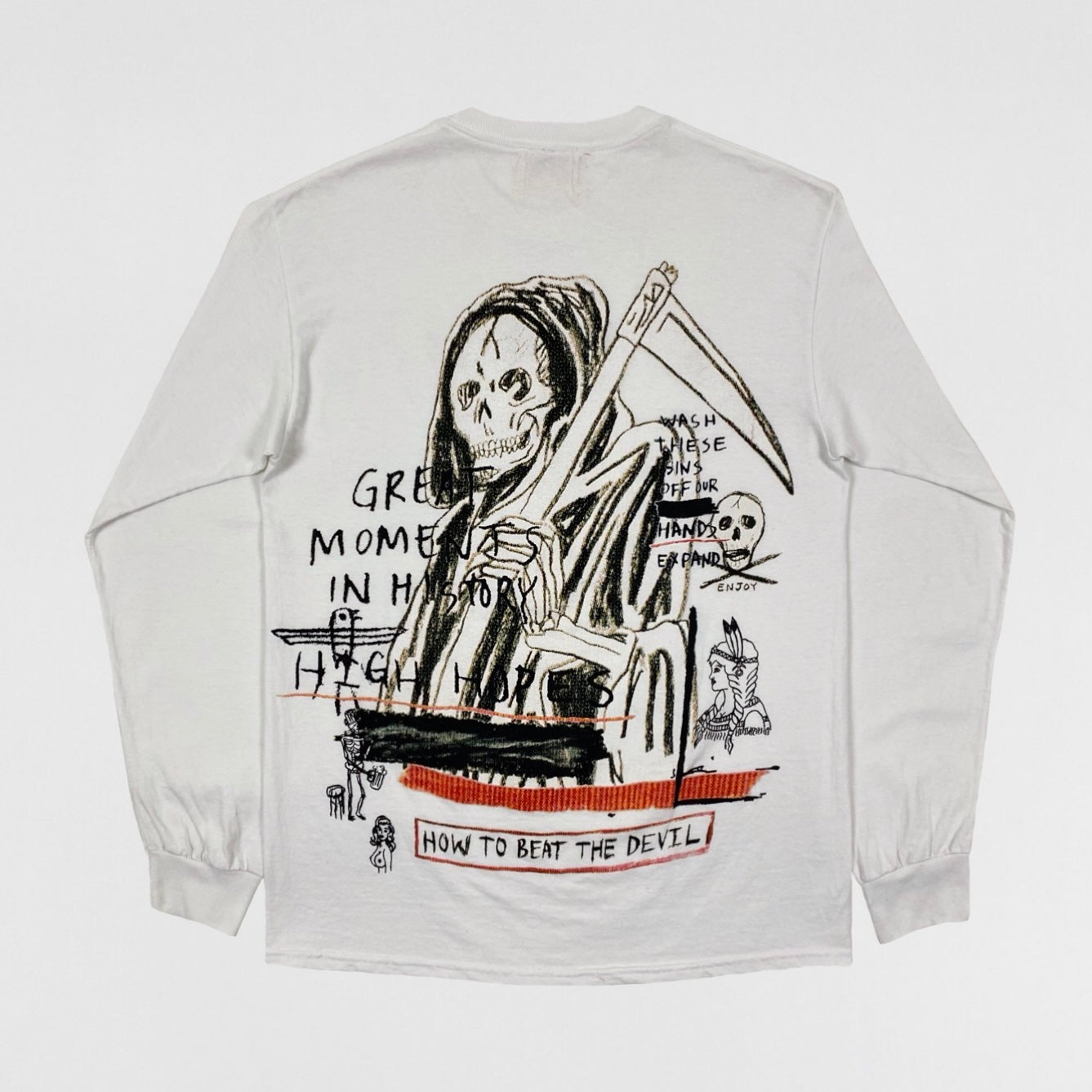 Yeezus 2015 Unreleased F&F ‘How To Beat The Devil’ Long Sleeve In White